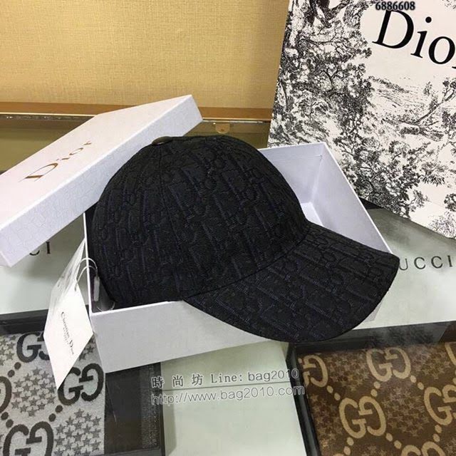 Dior男女同款帽子 迪奧刺繡印花棒球帽鴨舌帽  mm1129